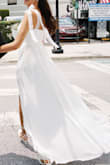 I've got that dress for my civil wedding, and it fits perfectly. The length is also perfect even though it's not easy to find stuff for my height. The fabric is nice and what's more, the dress was delivered with a clothes cover. What's more, I've got a lot of compliments from people about the dress - Dominika S.