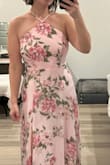 I have a smaller waist than the measurements of my size (M), but this fits very nicely. The fabric has a little give. If you're similar height and weight and body type (5'3, 140lbs with small waist and wide hips), this is a great dress for you. With 3-inch heels at my height, it's a good length. Adjustable straps. Great for a petite body that just needs a heel. Comfortable and high-quality fabric. Flattering, doesn't show imperfections. - Michelle S.