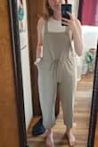I was hesitant to spend 70 bucks on a jumpsuit, but this piece is really cute! I originally ordered a small and had to exchange for an extra small since I was swimming in the original one. I've only worn it a couple times, but the quality seems good so far and is lightweight but no too thin - comfortable and breathable! I'd just recommend a size down. - Elsa H.