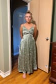 Loved the style and color of this dress for my best friend's rehearsal dinner. It was too long when I got it; I had to get around 5 inches taken off the bottom so I wasn't tripping over it. - Maddie S.