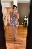 Perfect summer one & done fit. Love the mesh material - it gives 90s vibes. :) Planning to take it to Vegas. I feel the straps are slightly loose but nbd. Can wear it with a regular or strapless bra. Zips up the back. - Rachelle A.