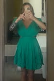 The dress is so cute and fits great but the hemline is soooo uneven! It's about two inches longer on one side than the other. I went to start a return but they are out of my size so I guess I'll just pay a tailor to have it fixed. So disappointing. - Shannon P.