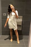 It is quite tight on me, but I think going a size up would make it look baggy on me but truly it's such a comfy dress and it's perfect for the office. - Arsya K.