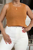 Perfect summer staple! I have long torso so it did fit cropped but pair with high rise jeans and you're good to go! - Laisa A.