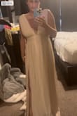 I wanted to love this dress but it was too small. It's a super pretty, flowy dress. I got it for a possible maid of honor dress for my best friend's wedding. It was the only size left in this color. Luckily, it fits my friend and she can wear it on her honeymoon. - Caroleena K.