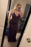 I got this to wear this for work awards and I was 1 month postpartum. It def shows off the girls, especially if you just had a baby lol but I loved the back detail. - Lanie W.