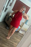 Bought this for a cruise that has a night that you wear red. I'm so happy with this romper. I'm tall and sometimes rompers are just too short. This one is perfect!! Buy it!! - Stephanie K.