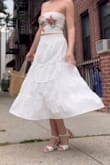 I love this skirt! It's a bit more structured than I expected, not just loose and flowy, but it's super cute and the second layer on the inside just makes it a better skirt for more formal/professional settings. - Maria G.