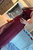 Dress fits perfectly, aside from the length being a little long, but I'm only 5'2... It's beautiful - Stacyy B.