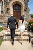 The dress fit perfectly; the material is wonderful; words are not enough to describe how beautiful I was feeling on my wedding day. Just highly recommended - Ale R.