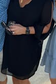 I love this dress so much that I have already worn it for three events, as it makes me feel good. It is the perfect length, feels great for my broad shoulders, and doesn't cling to my big belly. At present, only one color is available, but I would buy this dress in navy blue, royal blue, flowered, and just about any dark color available. Please make more colors (once again) of this great dress!  I have scoured the internet for more dresses like this one. Please, please make more!!!! - Tanya K.