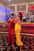 It was the perfect dress to wear for my goddaughter's Quinceanera which was Beauty and the Beast themed. Putting it on can be a hassle bc of all the strings but with some patience, it all works out. You must wear at least 5 inch heels bc it's pretty long. I loved the little trail at the back. - Larissa L.