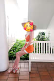 I purchased this dress to wear to Miami's famous Sexy Fish restaurant. I'm a tall gal, and although I had to pull the skirt down when taking a seat, I genuinely enjoyed the vibe and a great quality of this fun, bright colorblock piece. The material is thick but breathable, and the cutouts are flirty. Highly recommend! - Veronika K.