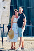 This is the perfect summer outfit for parties, picnics, travel etc.  I received so many compliments and can't wait to wear it again. The high waist hides everything when sitting, moving, and is super flattering. Order your regular size. - Melinda P.