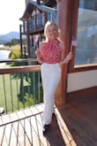 I got so many compliments at work on the 4th of July. These beautiful white pants are very comfortable, look elegant, professional, and the material is very soft. I bought size S and it fit well. Love it. Highly recommended. - Erika W.