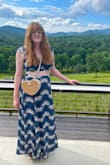 I have been wanting this 2-piece set for so long and finally got around to buying it. I'm so glad I did! It fits great and I received lots of compliments. The skirt length was perfect for me, but I'm 5'11" so it might be slightly long if you're a little shorter. Overall I love this set and will definitely wear it again! - Maggie H.