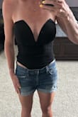 Not for tall girls or long torsos. I should've read more reviews. This is not a bodysuit for taller girls. Not sure if a larger size would've even worked for my torso either. I love the material and style. If I wear it up, it doesn't snap. If I try and snap the bodysuit, there's a small chance I'd flash someone eventually. Such a bummer, it's not for me. - Jillian W.