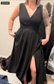 This style is very elegant and well made. It is meant for a very tall person and I am short but could easily get it hemmed. Top fit beautifully with room for a larger chest than I have. A tad too much material on bottom unless you're getting for a wedding gown or bridesmaid dress, I was only a guest at wedding. I went down a size which was a good choice. I suggest if in between sizes go to smaller size for sure. All in all I went with another dress on this site because of the length but this dress was very nice! Highly recommend. There was a small defect in zipper at back which you can see in pictures. - Kristina Y.