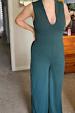 I really wanted to love this jumpsuit, but it did not flatter my body shape. I felt like the back "cross" sat higher towards my neck. 
However, the fabric was good quality. - Tracy B.