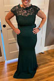 I bought this to try out for my sister's wedding. The zipper is so hard to get up and down that I'm worried I'll rip the dress! I like the color and material but it doesn't fit with the style the bride was hoping for. I'm past the return window so I may change out the zipper and I'm hoping to find another reason to wear it! - Elisabeth O.