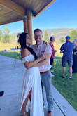 My husband and I were celebrating our 10 year wedding anniversary, but never had an actual wedding, so I surprised him with a reception, and wanted to wear the wedding dress I never got to wear. This dress was the perfect one for the occasion, and was so me! I tried and returned 5 other dresses before I found this one, and I'm so glad I kept looking because this dress made me feel so beautiful and loved every second of wearing it! I didn't get the best pics of me in it, but hopefully this one does it at least a bit of justice! - Krystle L.