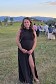 Loved the quality and how it fit. I am 16 weeks pregnant and it made me look good. My only complaint is the boob part is way too big and you can't adjust it. I had to have someone sew it at the last minute for it to look ok at the top. - Silvia C.