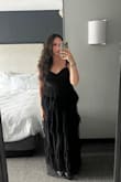 Wore this to a friend's wedding and I received so many compliments on this dress. It fits perfectly! I am 5'8 and this dress was long enough for me even with 3.5" heels on. Highly recommend! - Elizabeth B.