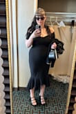 Love this dress, very comfortable and stretchy. Ordered in large and it fits perfectly. Perfect for a cocktail wedding - Margaret C.