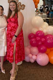 I loved wearing this dress! I felt so cute and like I was really working it! It was very comfortable and moveable! The slit made it sexy yet conservative! The slit also made it breathable for the hot summer. It felt right for the occasion! I paired it with some brown heels, and it was so cute! Very summery. Oh, and the fabric was buttery soft and silky, which was very nice! - Madie S.