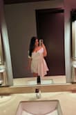 This dress exceeded all of my expectations!! I was a little hesitant - it was my first time ordering from Lulus, but the dress came fast and is of great quality. The L is a little snug. I also ordered an XL, but it was too big and not flattering at all. Returning the XL was super easy. - Raquel S.