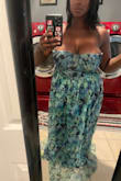 Super pretty- just not for my body type.  I am large chested with an hourglass shape; it makes me look pregnant.  Not only that, the zipper wouldn't go up.  It was stuck (not because of size, it is just a terrible zipper).  This dress would be nice on a smaller chested person - Deidra D.