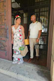 I chose this dress for my wedding ceremony at the courthouse, and it was beautiful against the backdrop of the historic Santa Barbara courthouse! Fit was very snug. I typically wear a large; I ended up sizing up to XL, and it fit like a glove. - Lorraine C.
