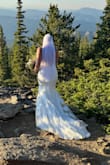 This dress was beautiful and worked perfectly for our elopement. With some altering, this dress was perfect. The material was much nicer than most dresses I tried on and looked very elegant. - Tabatha V.