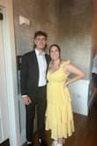 This dress was adorable for the summer wedding I went to. It was comfortable and flowy. I'm around a size 10 and a 36DD, and the bust fits well - Jackie K.