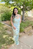I love this dress! On first try, the straps felt/fit weird on me. I think it's the placement of the ruffles on the strap. The width fits me perfectly but like most maxi dresses and pants, the length is too long on me since I am short. I hemmed 3-4 inches off the bottom. Still happy about this purchase. Received lots of compliments! - Mai V.