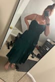 I really wanted to love this dress but it is not made for us bustier girlies. The cups are way to small. I ordered a large (my typical size) and it zips and fits the waist perfect, but half my boob is being smashed below the cups so it's uncomfortable and if I try to pull my boobs to be fully in the cups, it looks terrible. The quality is great and I love the color, but definitely stray away if you are bigger than a C cup. I wish they had a version for larger chested women because I want to love this so bad! - Micayla G.