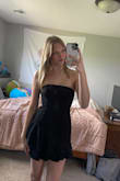 This dress is such good quality. It stays up really nice with the elastic band and it's the perfect length as well for what I wanted. - Rose S.