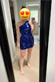 I got this dress for the Taylor Swift concert, inspired by the Midnights era. I think it is so cute and fits great. The dark blue color is beautiful, just as pictured. - Kristen W.
