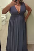 I am very short waisted so the middle was a bit tight. I also needed to get the bottom hemmed and the straps shortened. I did like how I looked. - Abigail P.