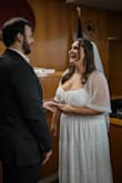 This dress was perfect the way it was, but I wanted short sleeves. I had the sleeve altered to be shorter and I just loved it! - Danielle C.