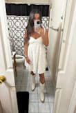 So excited for this dress! Fits super great, which I never have good luck with online shopping and things fitting how I want. Super cute, flattering, and fits my boots, brunch & bubbly theme great! - Shawnti L.