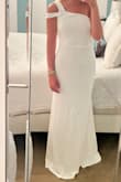It is a great dress! Fits TTS and not see through! Good quality material, comfortable, and stretchy. - Kamryn I.