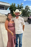 The color of this dress is much prettier in person. A true dusty rose. Silky and flattering. I decided to use a bandeau for a little cover-up since we attended mass and also my breasts are just a little too large. But the dress fit fabulous. I felt very comfortable in it. I highly recommend. - Felicia R.