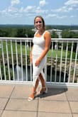 This beautiful dress is form-fitting, but the outer layer has a lot of texture. I am not normally someone who would wear something this form-fitting, but I loved this dress! So many compliments and very comfortable to wear. I wore this for my bridal shower and wish I had numerous more events to wear it to! - Rachel C.