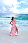 Obsessed with this dress! So beautiful and flattering! I got so many compliments. There's a clasp at the chest for extra modesty and it has adjustable straps that truly make this dress perfect for any body type! Took it on vacation for family beach pictures and it was the perfect dress for the occasion! Highly recommend! - Janet R.