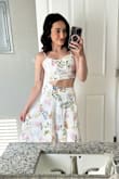 I purchased this dress for our photoshoot in Hawaii, it is absolute perfection. It is very flattering to the body, fits true to size, the length of the skirt is perfect and it's comfortable. 10/10 recommend this set for a photoshoot, night out, any event you have planned. - Heather H.