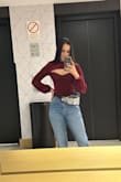I bought this blouse in two colors; it fits perfectly. I recommend it for small busts - Yara N.