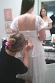 I tried this dress on twice prior to my small intimate wedding to see how it would fit with different bras. I do have a larger chest and I needed to make sure the bra I had would match with the shape of the dress. When I put it on the third time on the day of my wedding, the zipper BROKE. The zipper split with only 1 inch left to zip up the dress and the zipper would not budge. We tried everything for over an hour and nothing was working. I was in tears as I had no backup dress.
My sister had to sew the dress shut while I was wearing it and I was an hour late to my own wedding due to the issue.
Regardless of the zipper issue, the bust definitely runs large (despite me having a very large chest) and had a strange fit. It would have looked a lot better if the zipper didn't break and the haphazard sewing changed the fit of the dress.
If I could give this 0 stars, I would. - Katherine B.