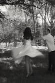 I own this in black and white and it's stunning! The skirt is so full and just flows out when you spin! The material is great quality and the dress is lined! - Elizabeth W.