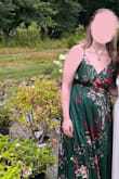 I bought this dress for a wedding. I had seen a lot of reviews talking about how long it is, and they weren't kidding. I put in a temporary stitch to hem the skirt, and it was still long. The chest was also enormous on me, and I ended up taking in the sides and putting in a small stitch in the middle to give me sufficient coverage. I did use the website's sizing tools, but my measurements are definitely a bit weird.
 THAT BEING SAID, I plan on finding a seamstress to make more permanent, clean alterations because I love this dress. It's flowy and comfortable, and I got so many compliments. This dress is worth every penny for me. - Kate S.